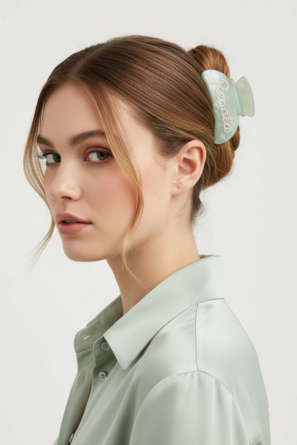 Hair Clip Mint Shine